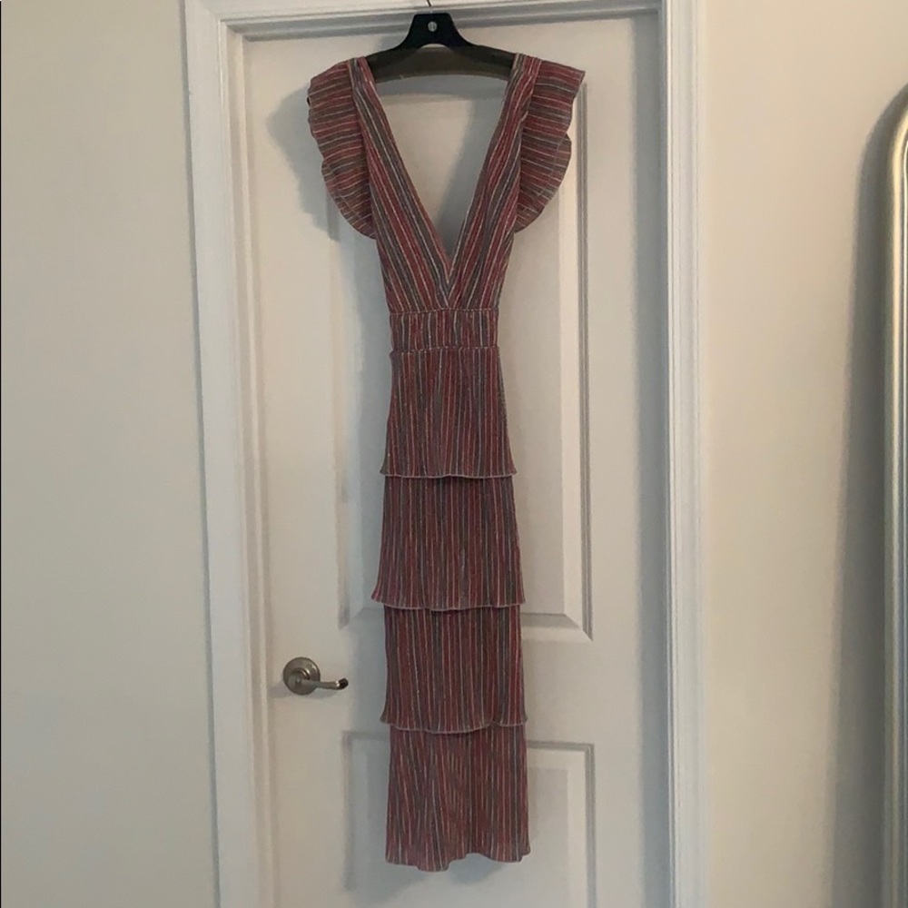 Saylor Multi Colored Metallic Dress.